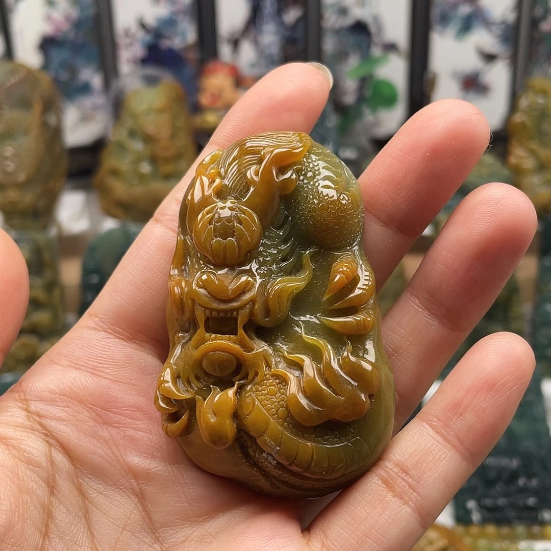 颈饰未镶嵌翡翠天然翡翠a货龙