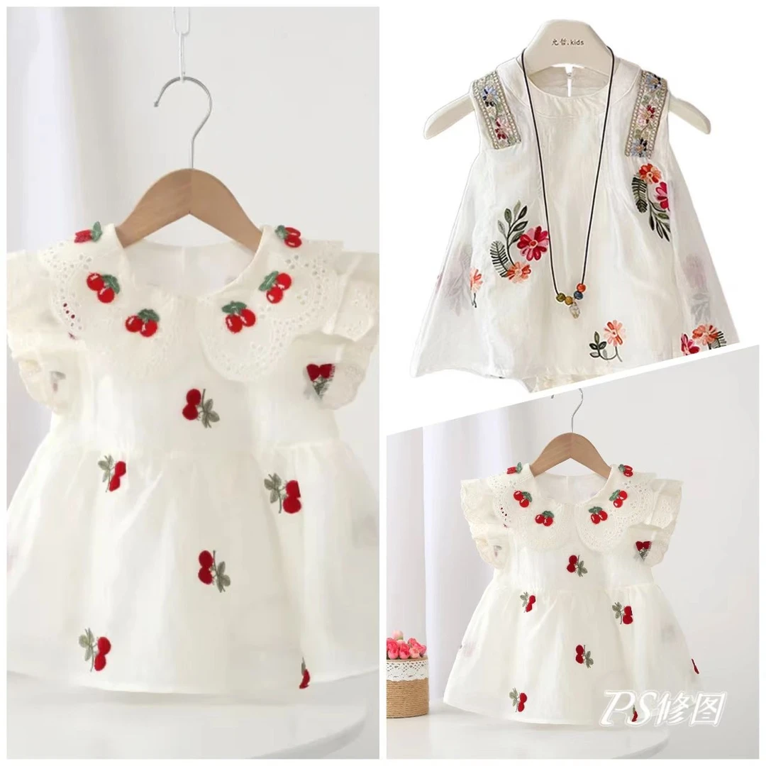 婴幼儿夏季女童纯棉新生儿短袖婴儿哈衣公主薄款女宝时尚包屁裙