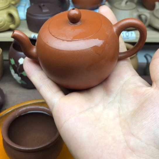 茶壶紫砂朱泥全手一粒竹150豪升左