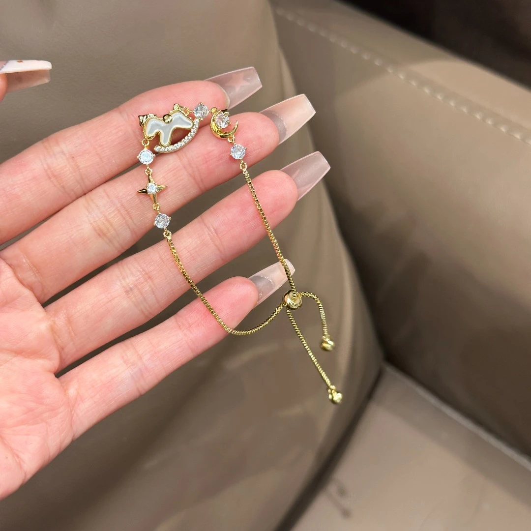 铜合金贝壳手链 CC11397高定系列 手链 22CM 抽拉调节