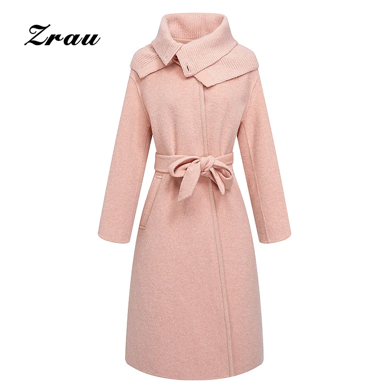 【达人专属】ZRAU气质保暖双面呢中长款外套Z1244S0012