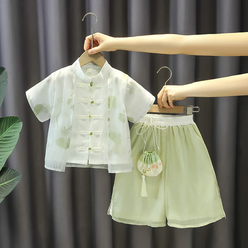 男童汉服套装夏季新款儿童古风洋气国学服女童唐装国风表演服夏款