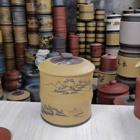 茶叶罐紫砂八饼装茶叶罐处理不退不换10