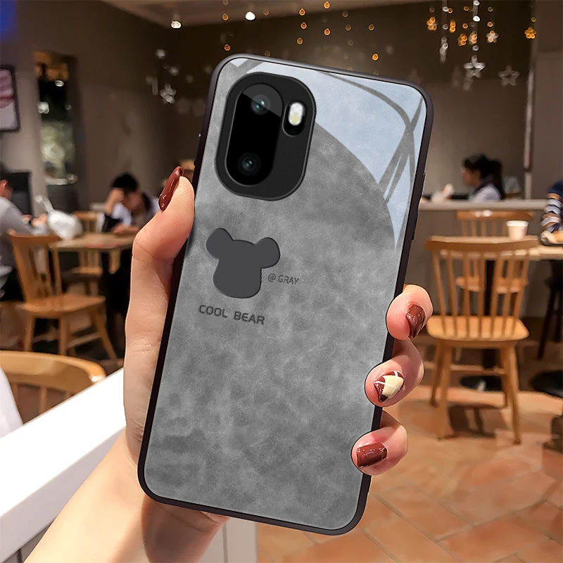蓝灰熊适用一加Ace6手机壳1加ACE6玻璃壳1+Ace6散热潮牌硅胶全包