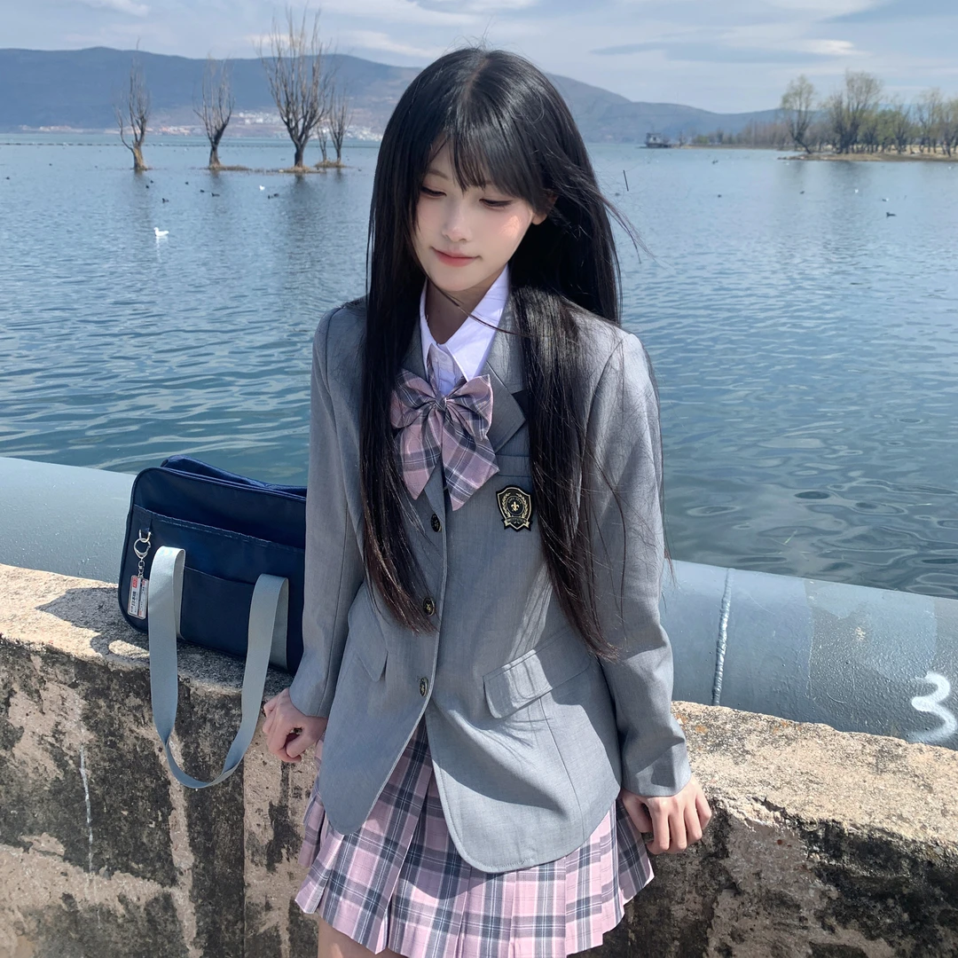 火星JK原创【佐野中】西服jk制服女校供感日系百搭灰绀黑西装外套