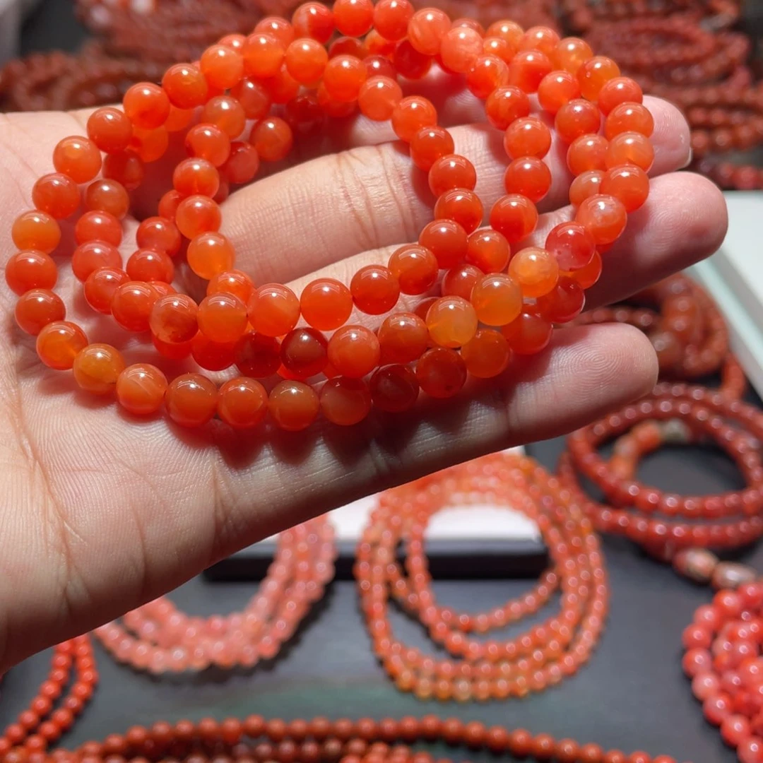 南红玛瑙手链未镶嵌