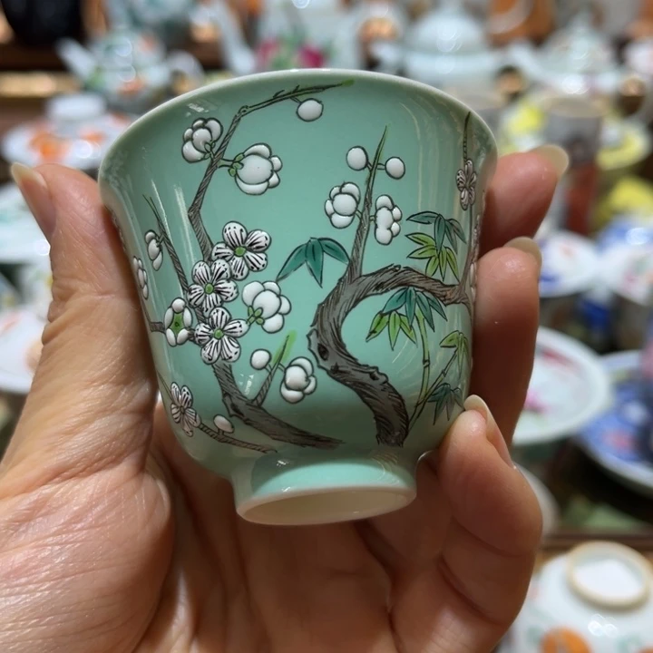 手绘茶杯盖碗陶瓷