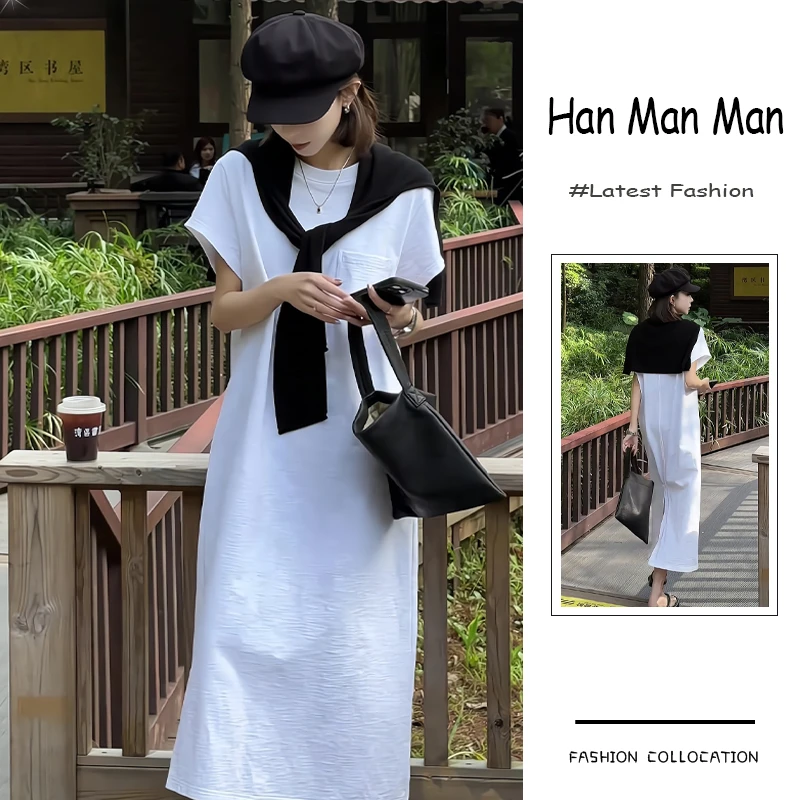 夏季流行穿搭一整套新款2025韩系高级感显瘦遮肉披肩连衣裙两件套