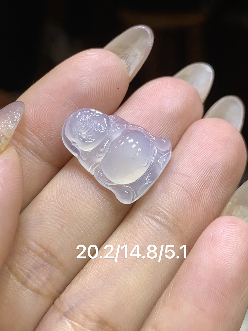 缅甸天然翡翠A货，一刀切站佛，可爱，夏天带精致，秒杀不议退