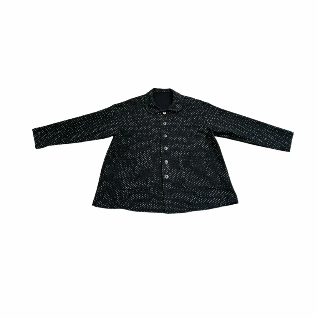 VANDERXIU   复古黑色波点上衣