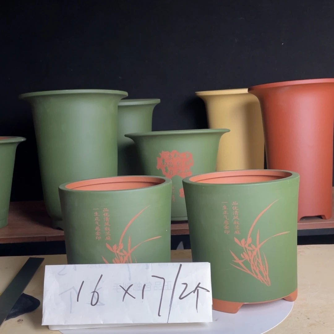 宜兴原矿紫砂花盆