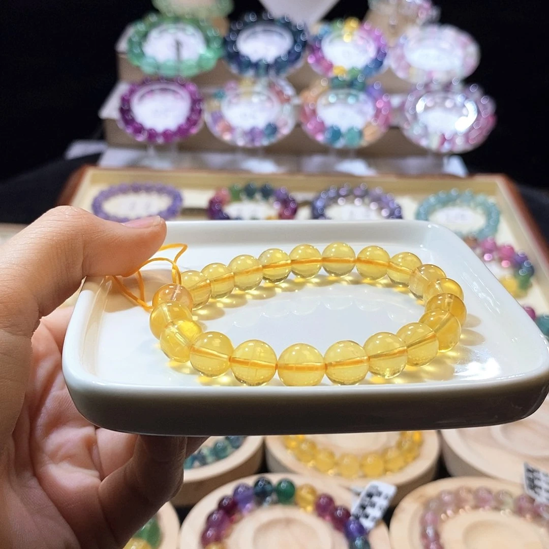 手链未镶嵌萤石黄萤石