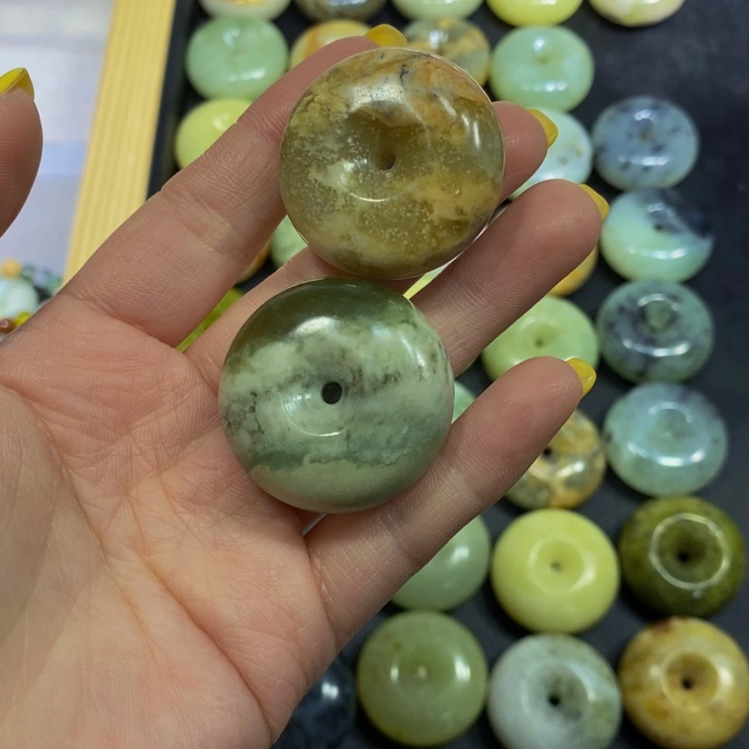 蛇纹石玉未镶嵌毛衣链215