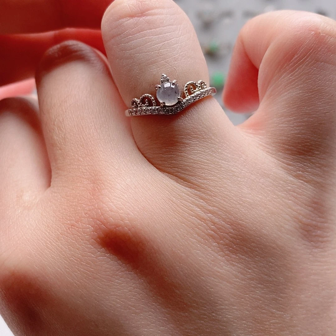 翡翠银S925镶嵌戒指