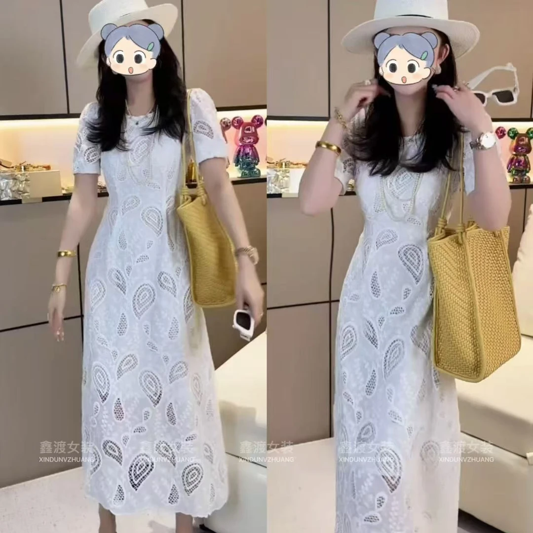 2025夏季新款时尚显瘦气质女士网红洋气连衣裙百搭款D9795