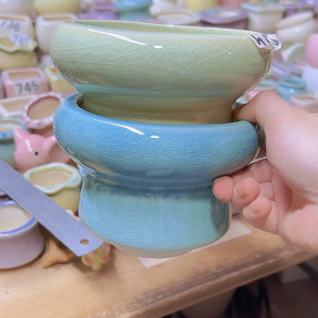 陶瓷花盆当场满12包邮