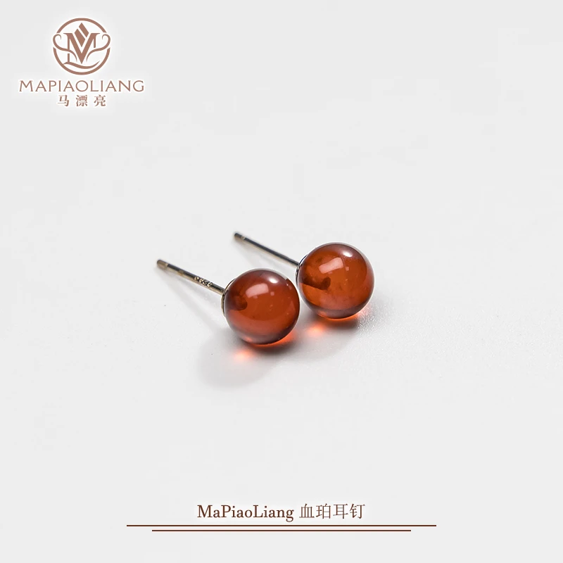 【马漂亮严选】血珀耳钉SDTP3882（多样性发其一）