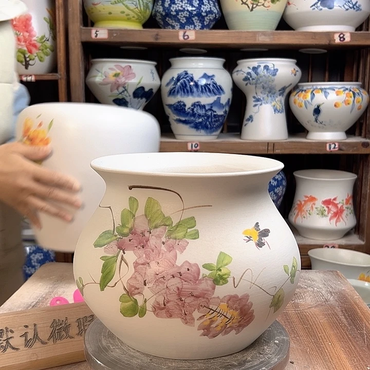 陶钱袋子紫藤新款新款请陶瓷陶瓷