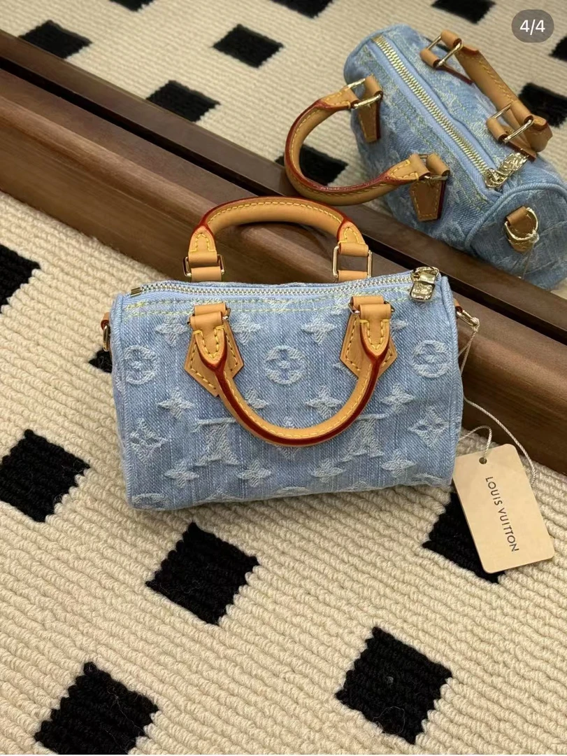 99新 LouisVuitton/路易威登 speedy nano丹宁牛仔/优选