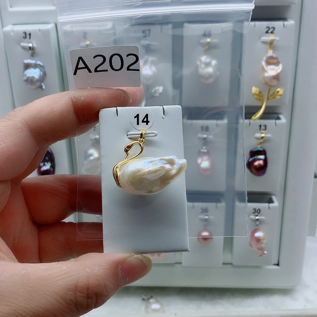 合金淡水珍珠吊坠(不含链)