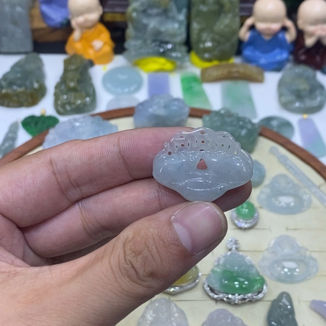 翡翠未镶嵌吊坠(不含链)老鼠运财