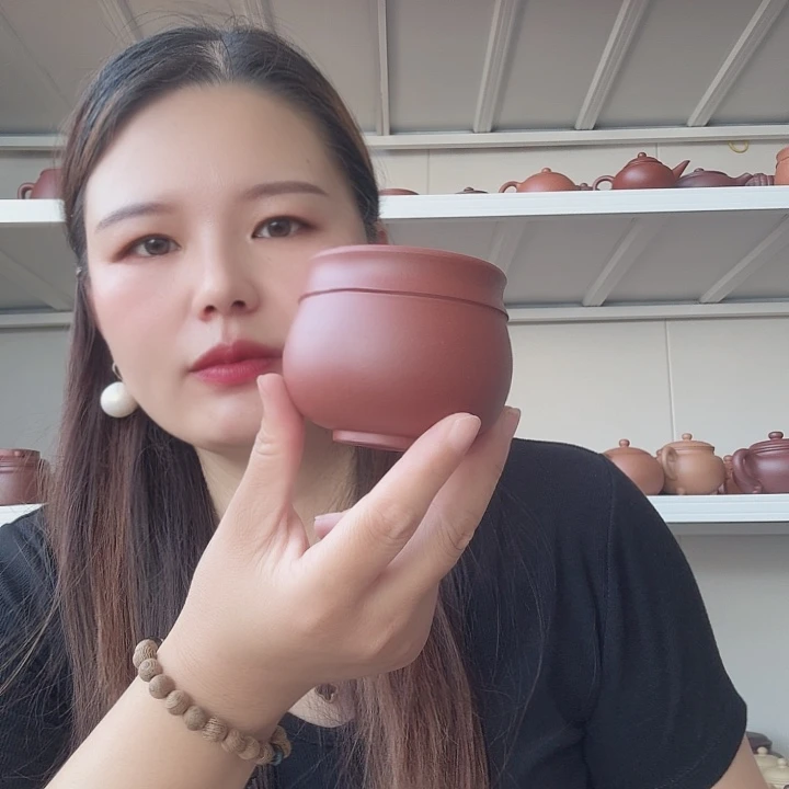 茶杯紫砂红皮龙杯子180cc