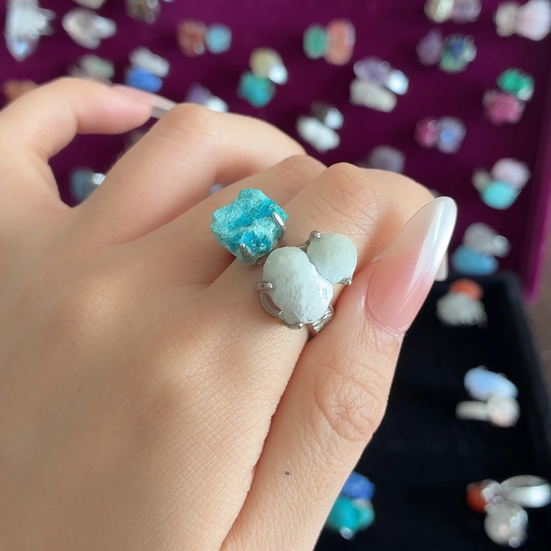 烟晶银S925镶嵌戒指