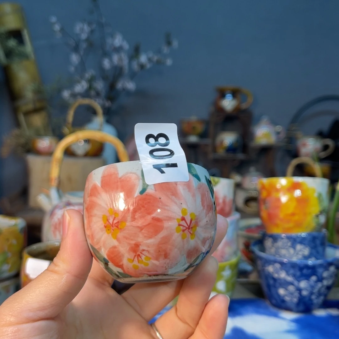 杯素浅陶瓷手工手绘