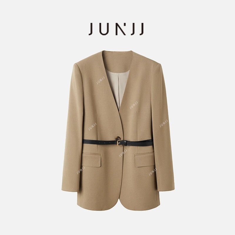 JUNJJ【雨夜梧桐】2025新款春秋气质名媛高级感休闲西装设计感西服