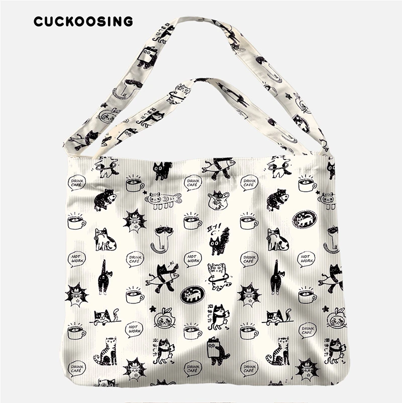 Cuckoosing&喵的派对-插画师原创联名 大容量单肩女包小众文艺