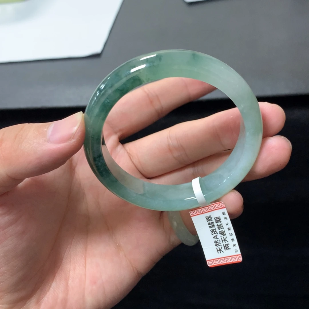 翡翠未镶嵌手镯83号53