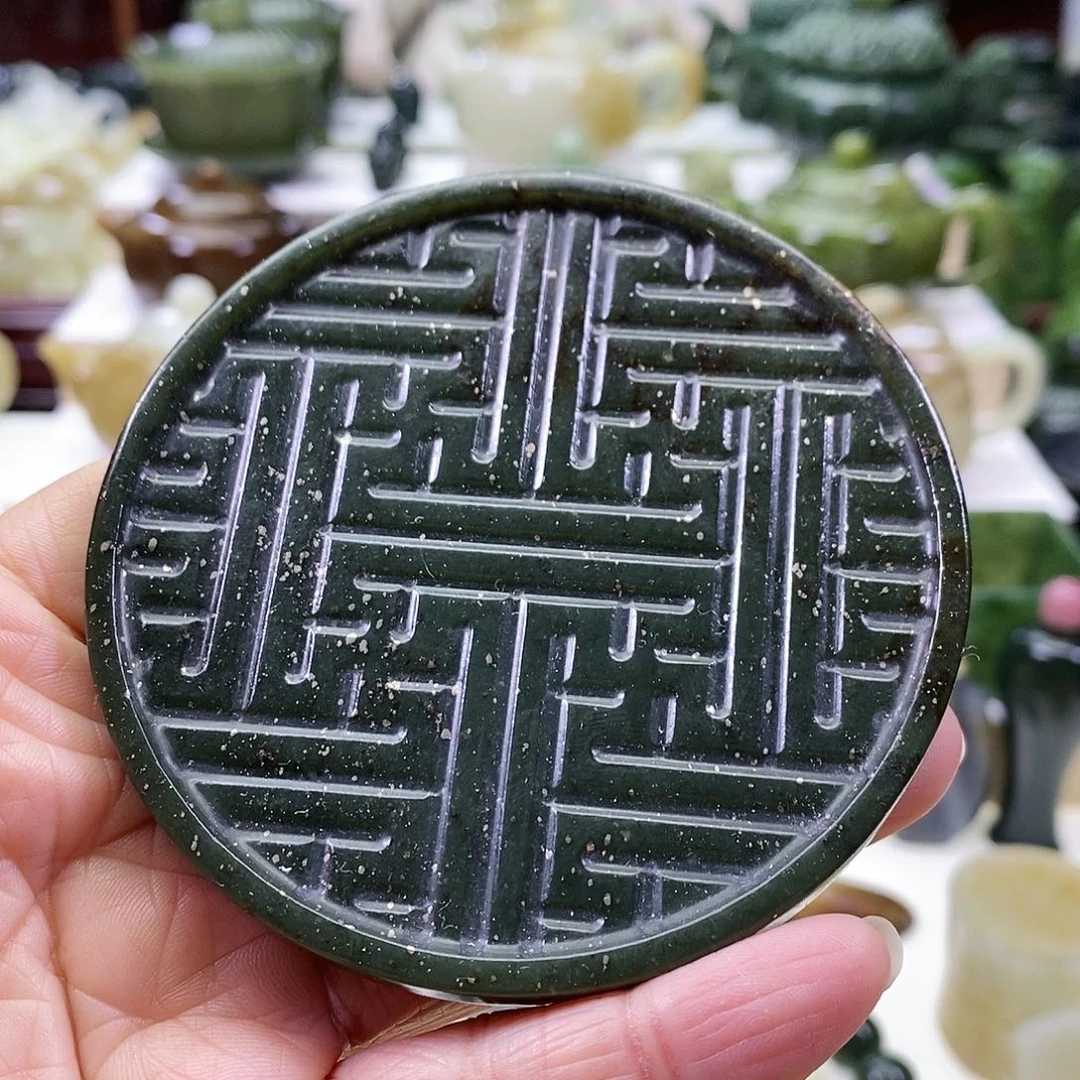 和田玉杯垫未镶嵌