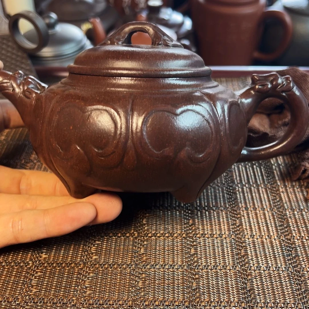 茶壶紫砂宜兴原矿紫砂壶450毫升容量
