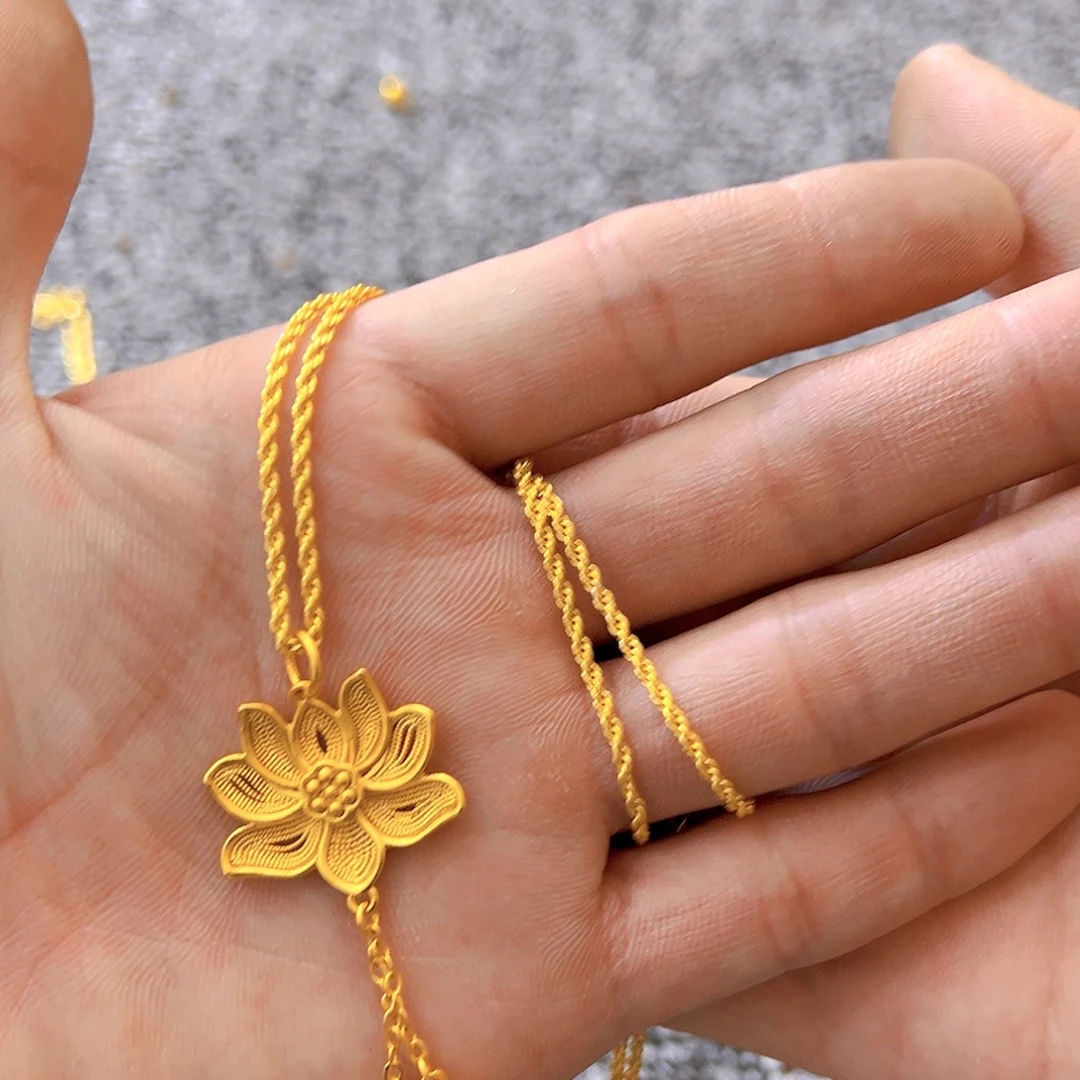 铜合金无荷花加项链