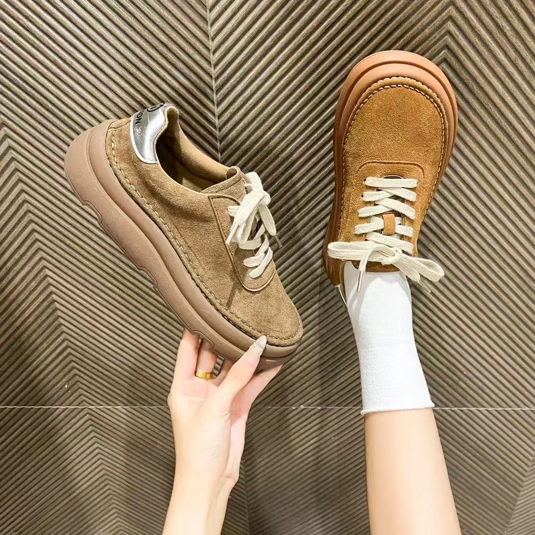 D56新款系带舒适百搭软底时尚光板勃肯鞋仓