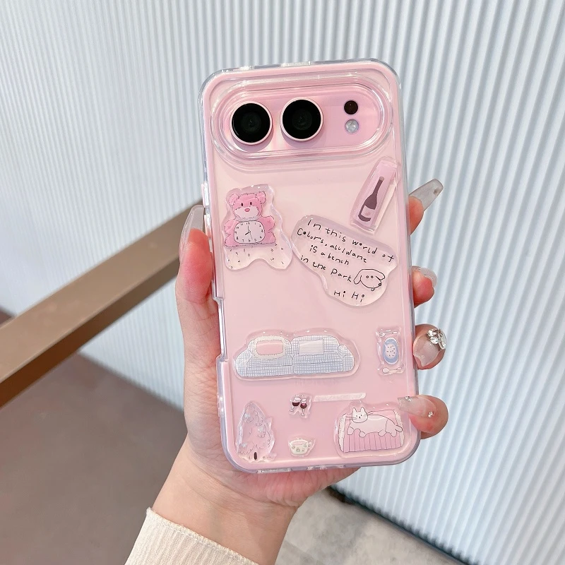 适用于荣耀500手机壳透明新款500pro可爱卡通小熊防摔软壳女款