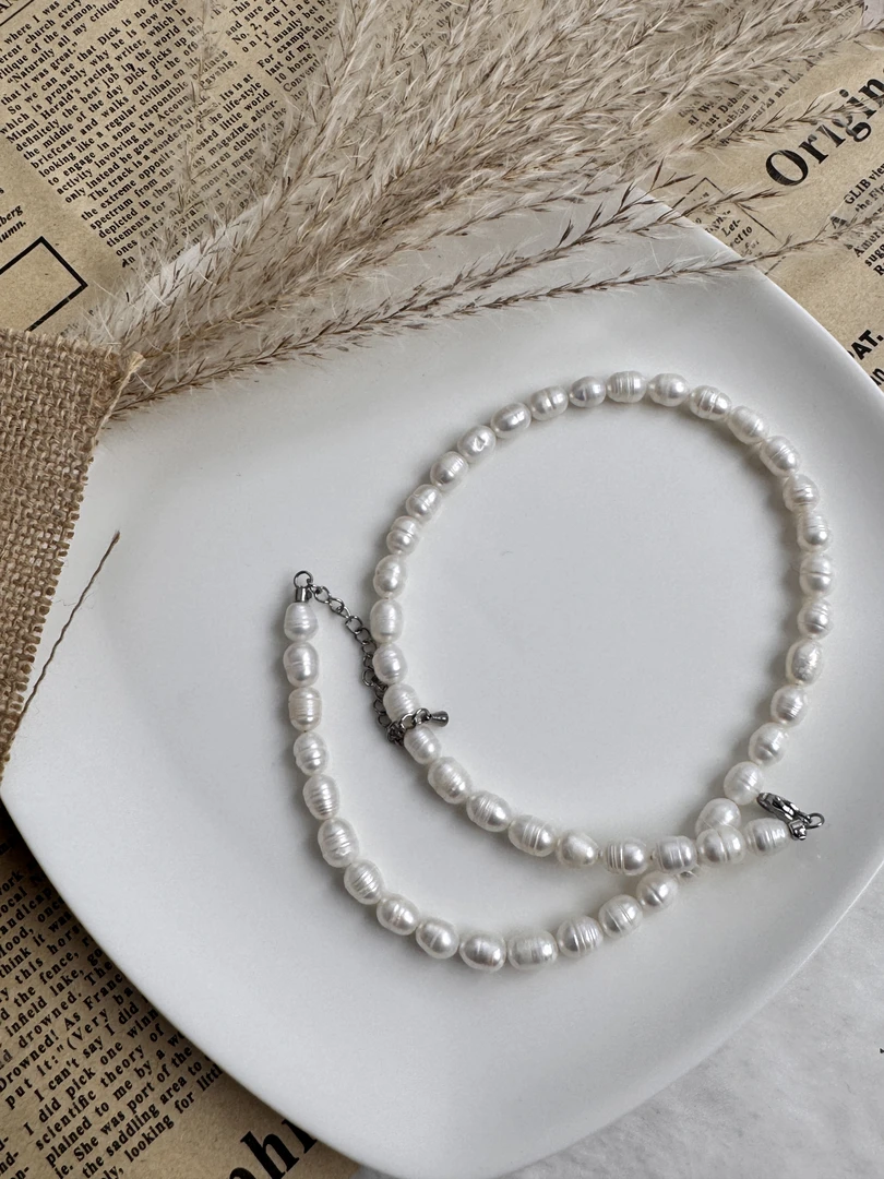 33【米形时尚百搭气质天然淡水珍珠锁骨链饰品】6毫米