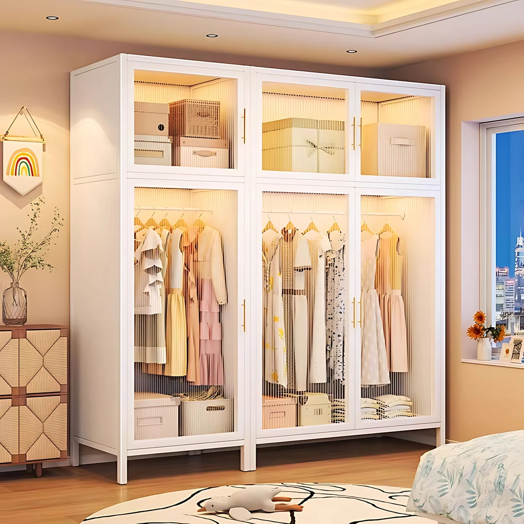 衣柜卧室家用衣物收纳整理柜衣柜出租房专用多层衣物大容量收纳柜