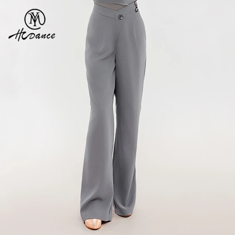 HCdance&MYY摩登舞斜腰头后中隐形拉链直筒裤HY2006