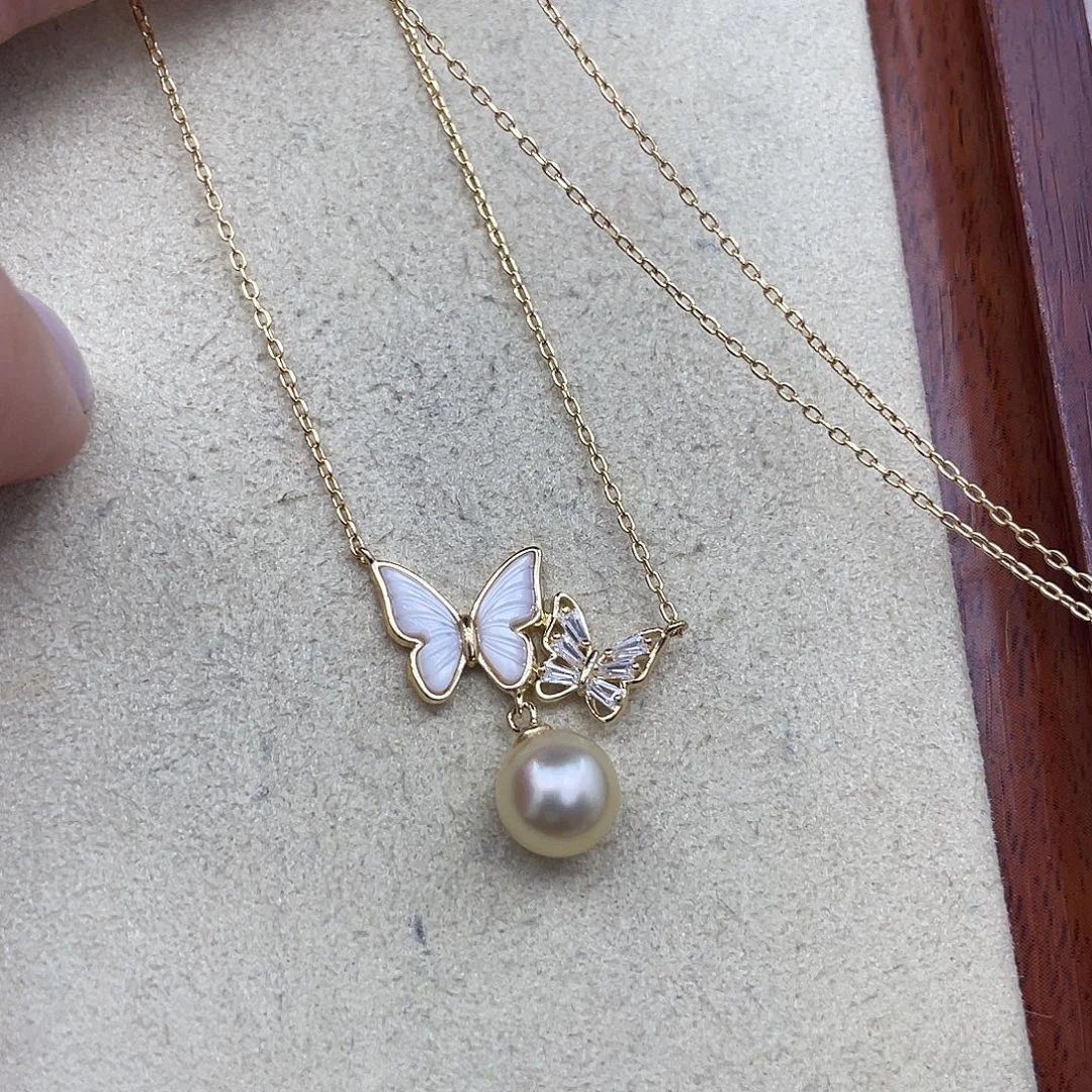 颈饰海水珍珠银S925镶嵌