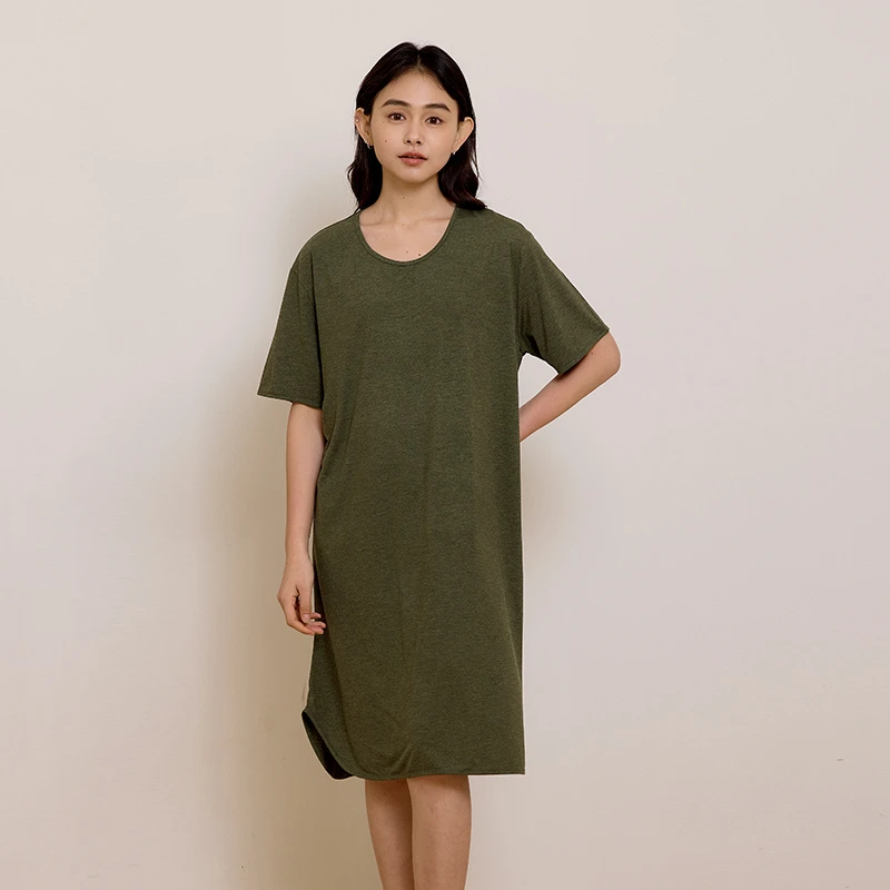 【超柔软】美家臣夏季女士睡裙可外穿莫代尔休闲长裙短袖睡衣连衣裙