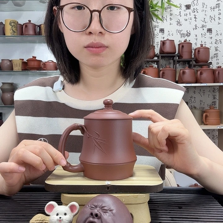 茶杯紫砂?****?原矿底槽清德馨办公杯420CC左右没礼盒