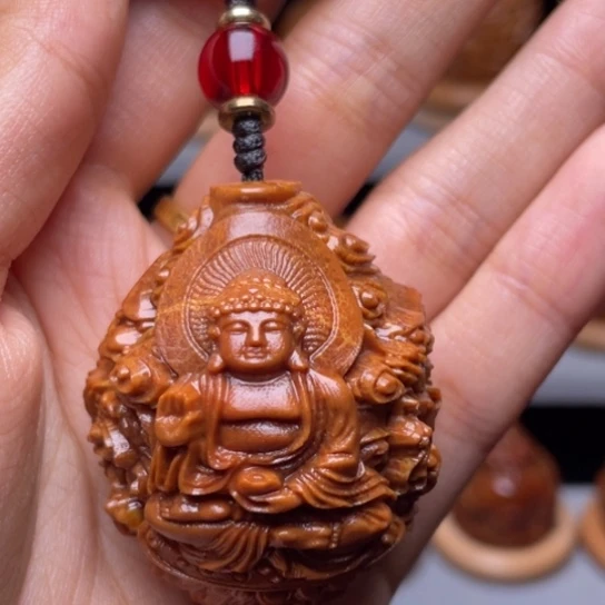 吊坠橄榄核九龙拜如来单子4.0