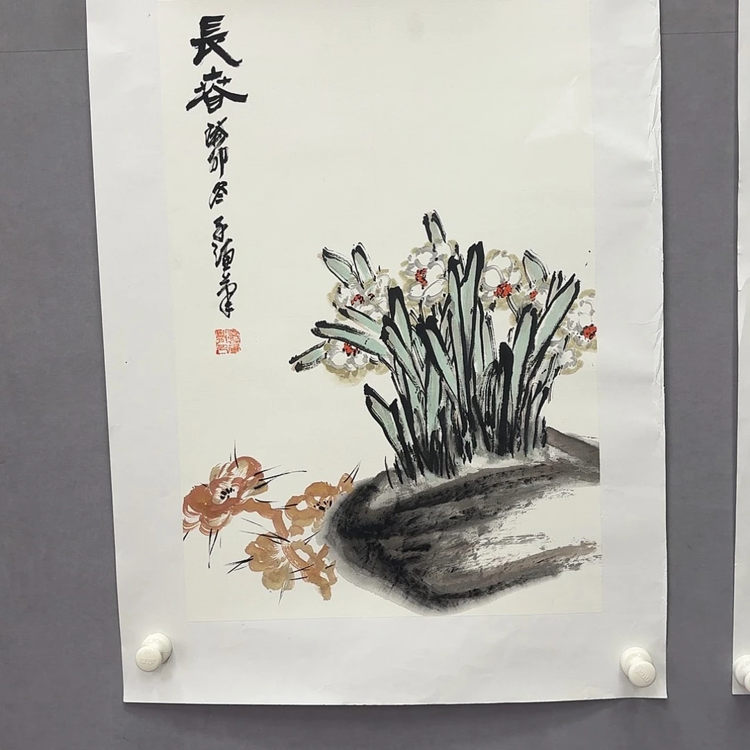 国画艺术家真人手绘