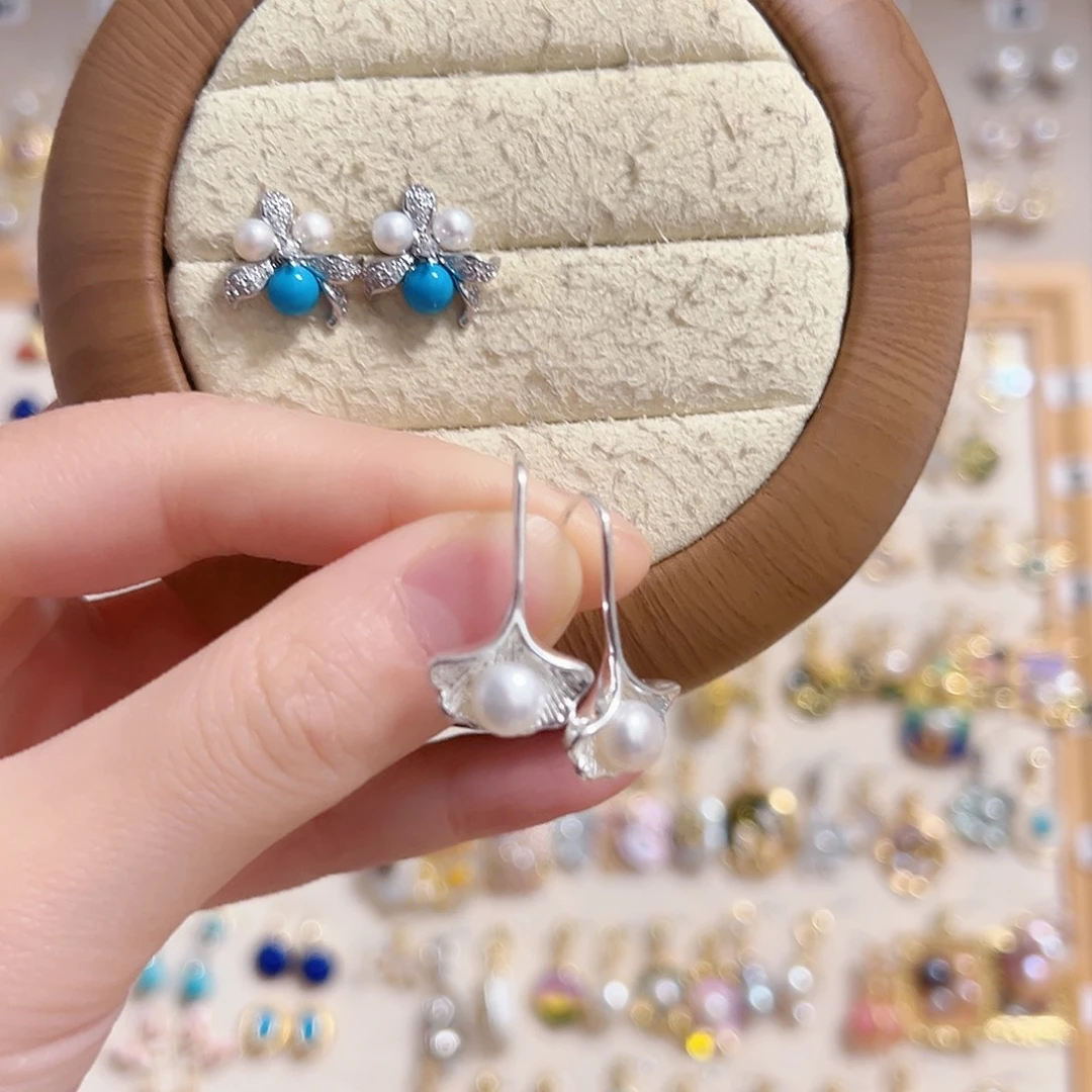 原创手作淡水珍珠银S925镶嵌