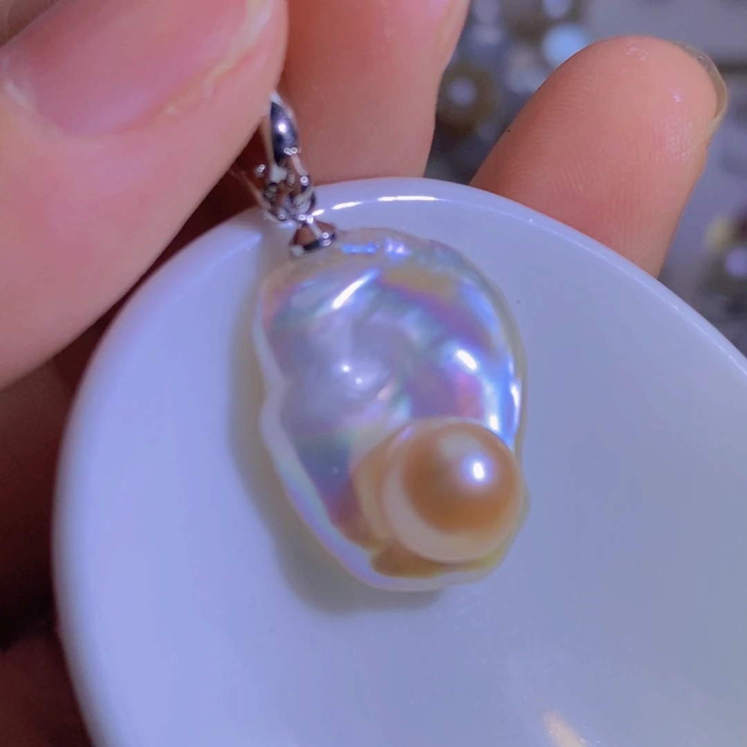 淡水珍珠天然淡水珍珠银S925镶嵌