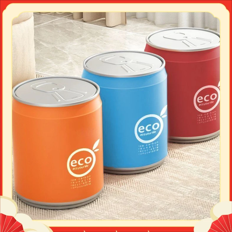 大号可乐垃圾桶客厅按压开盖YXGJ创意垃圾桶卧室卫生间易拉【聚选】