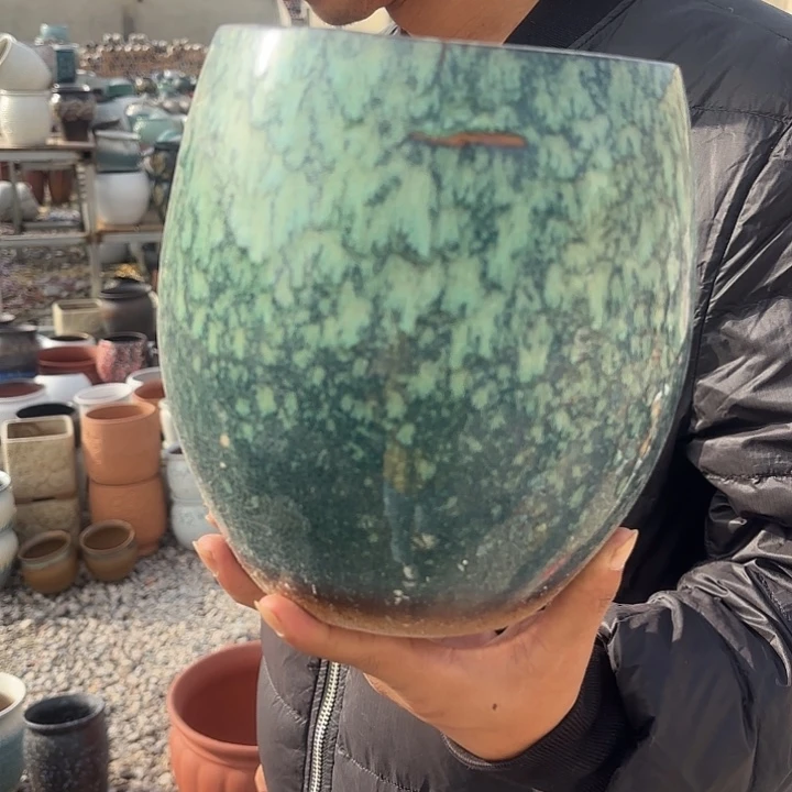 绿蛋壳瑕疵口径16高度20