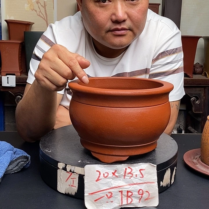 紫砂花盆货号一只JB92