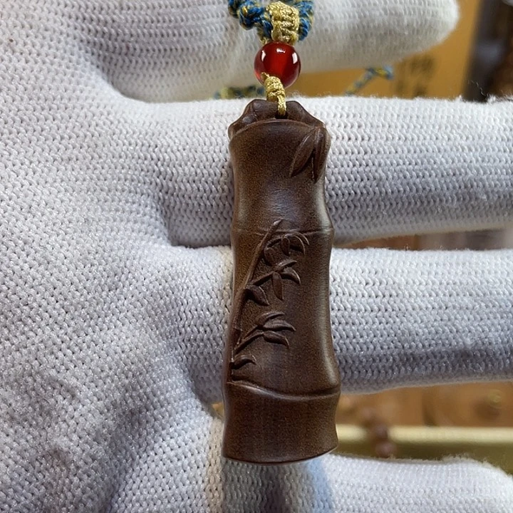 檀香木吊坠老山檀香节节高升黑肉精工